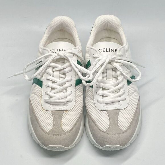 Celine CR-01 Suede-Trimmed Leather and Mesh Sneakers size 37 - Picture 3 of 15